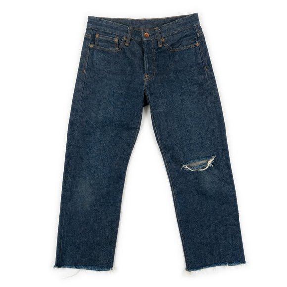 BDG Hiro Low Rise button fly distressed cropped jeans size 24 - Picture 1 of 14